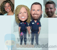 Bobblehead cake toppers