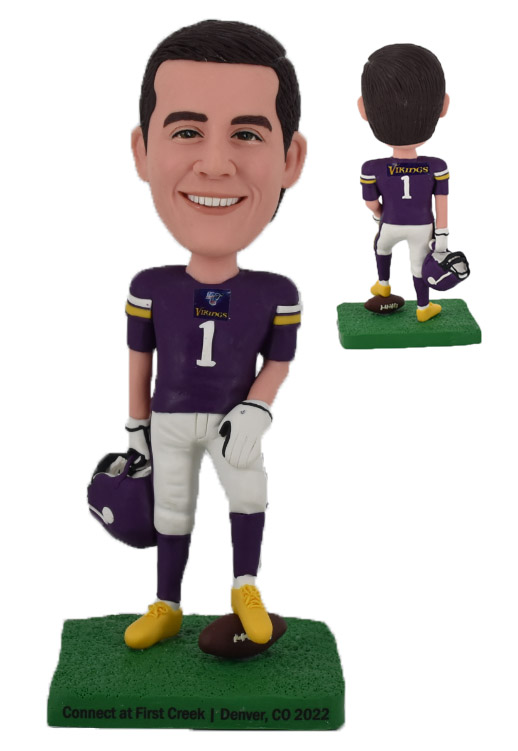 Custom Personalized Bobblehead Vickings Rugby Player