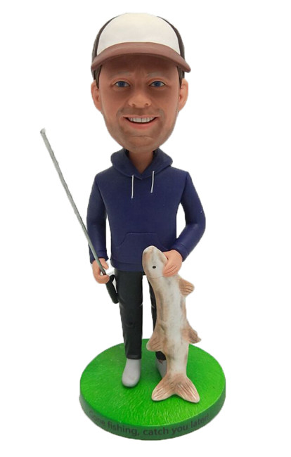 Custom Bobbleheads Fishing Bobbleheads Gifts For Husband For Dad