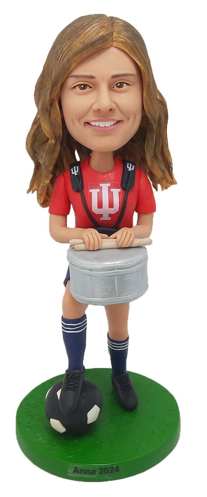 Custom Custom Bobblehead Personalized Bobbleheads Soccer Player with Drum