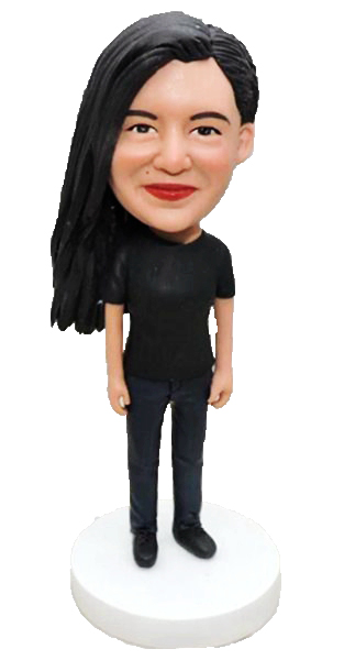 Personalized bobbleheads for cool girl