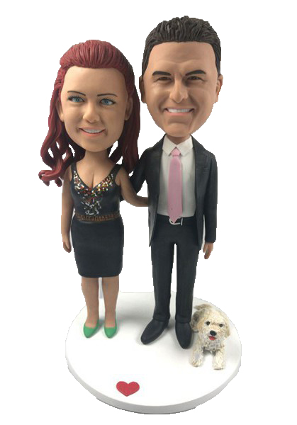 Custom Anniversary Bobbleheads With Pet