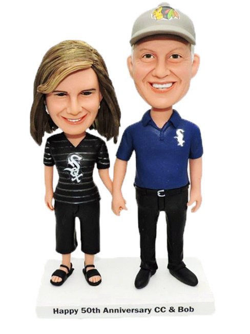 Custom Anniversary Bobbleheads For Parents