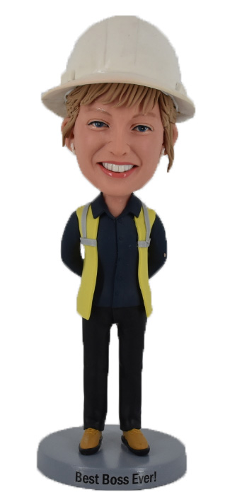 Custom Bobblehead For Female Construction Boss