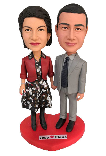 Custom Anniversary Bobblehead For Parents