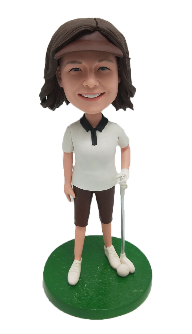 Custom Bobblehead Female Golf Player