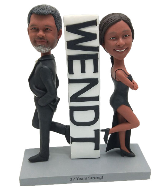 Custom Bobblehead Couple Of Mr. & Mrs. Smith Style