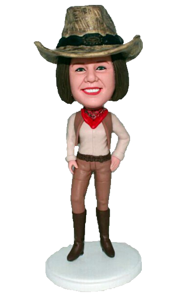 Custom Bobblehead Female Cowboy