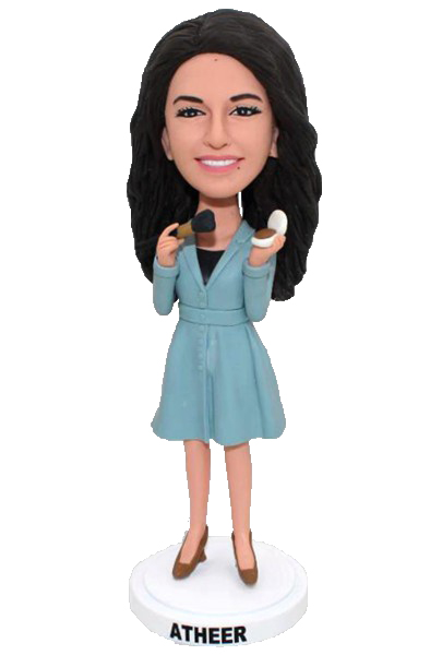 Custom Bobblehead Make Up Woman