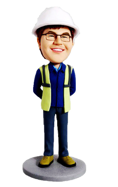 Custom Bobblehead Construction Worker