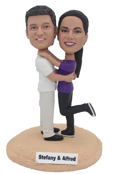 Anniversary bobbleheads look like your parents