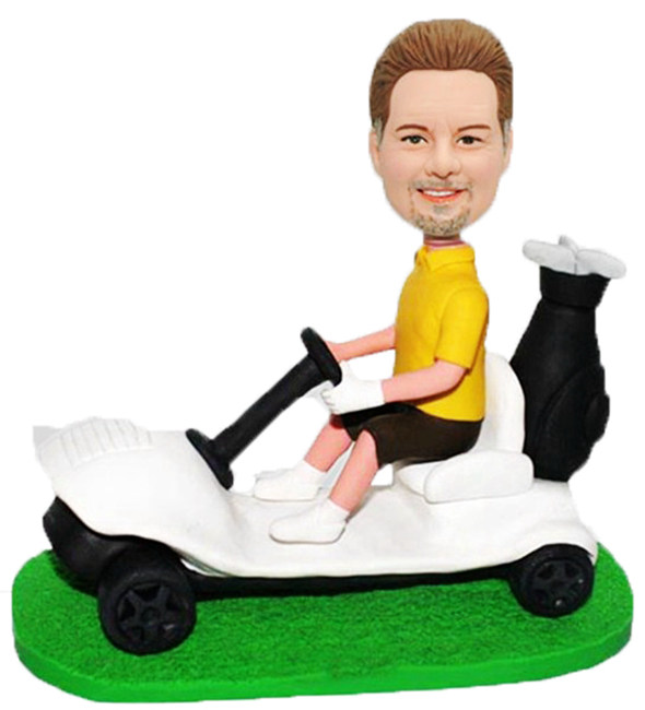 Custom Bobbleheads Drive Golf Buggy