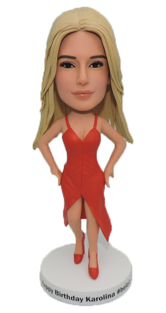 Custom Bobbleheads Personalized Bobbleheads Slip Dress Girl