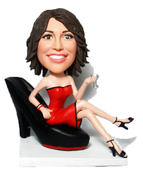 Custom bobbleheads Sitting on high heels