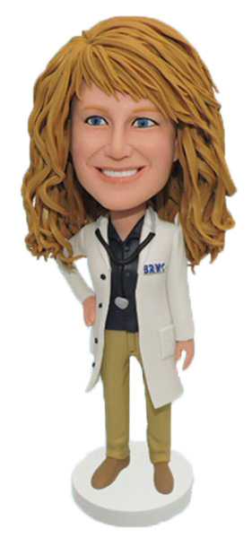 Personalized Bobblehead Female Doctor