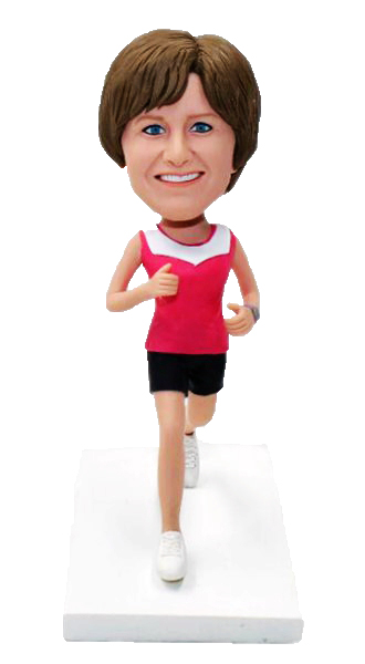 Custome Bobblehead Female Running