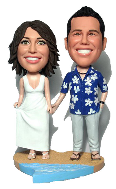 Custom Bobbleheads Hawaii Wedding Anniversary