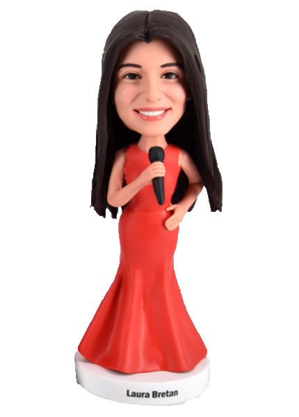 Personalized Bobbleheads Female Singer