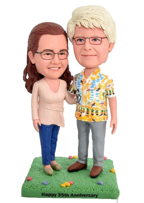 Custom Anniversary Bobblehead For Parents