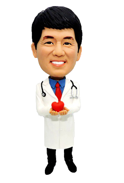 Create Bobbleheads Doctor Holding A Heart