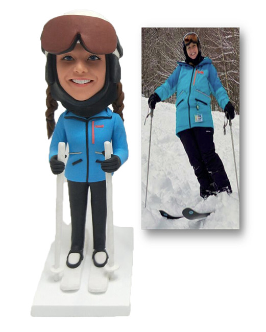 Custom Bobbleheads Skiing