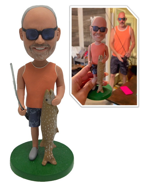 Personalized Bobbleheads Of Fishing