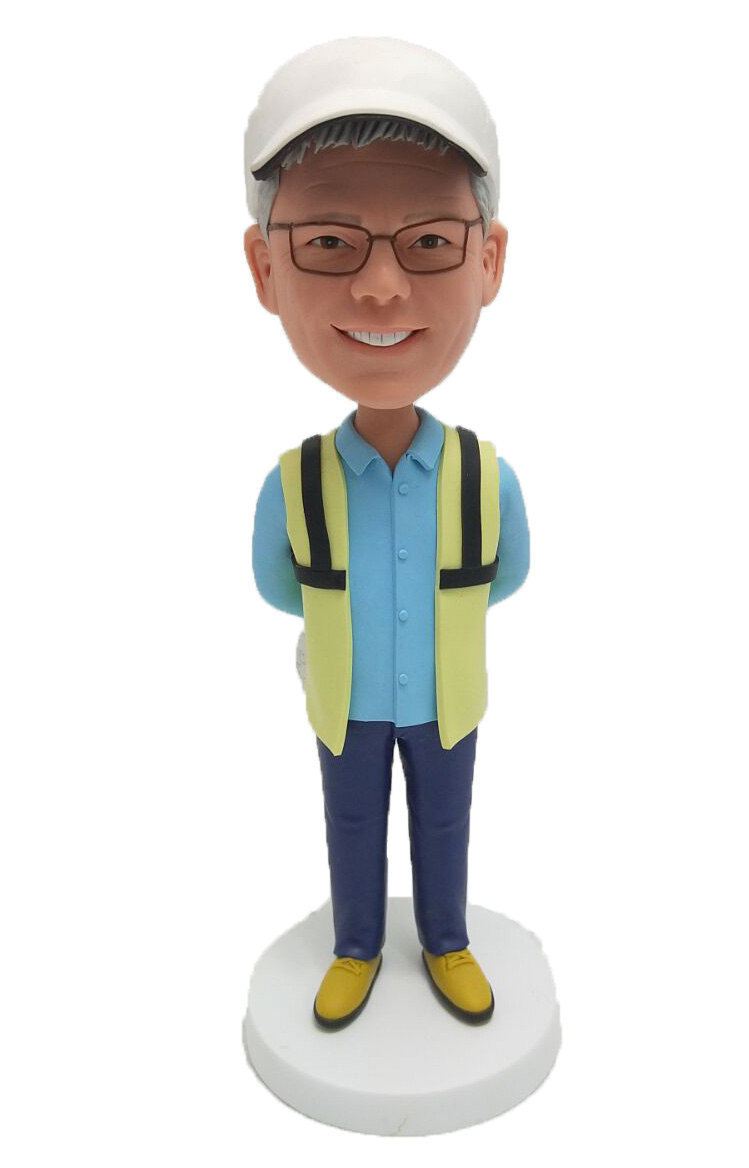 Custom Bobblehead Personal Bobbleheads For Construction Worker