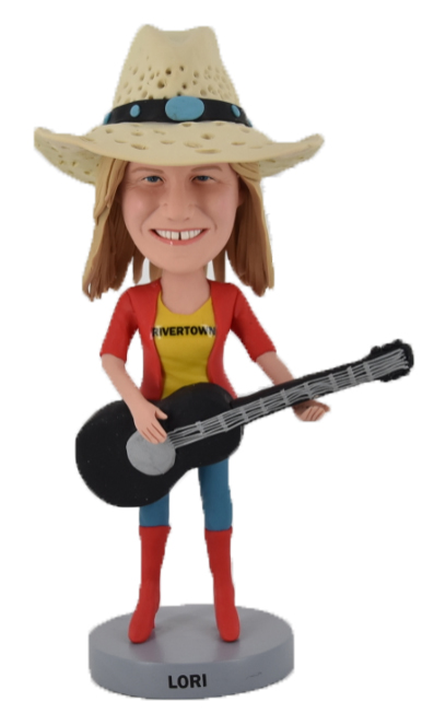 Custom Bobblehead Female Guitar Player