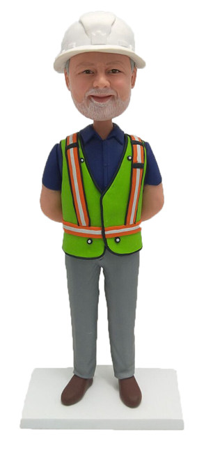 Custom Bobbleheads Personalized Bobblehead For Construction Worker