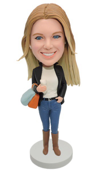 Custom Bobbleheads Female Shopping